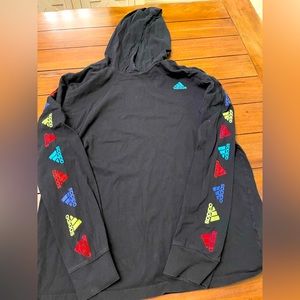 Adidas long sleeved hoodie T-shirt